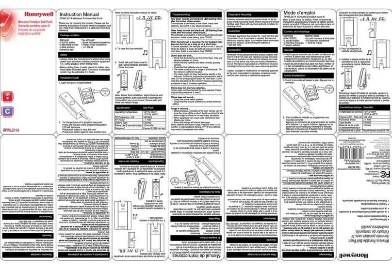Honeywell RPWL201A User manual Honeywell RPWL201A User manual