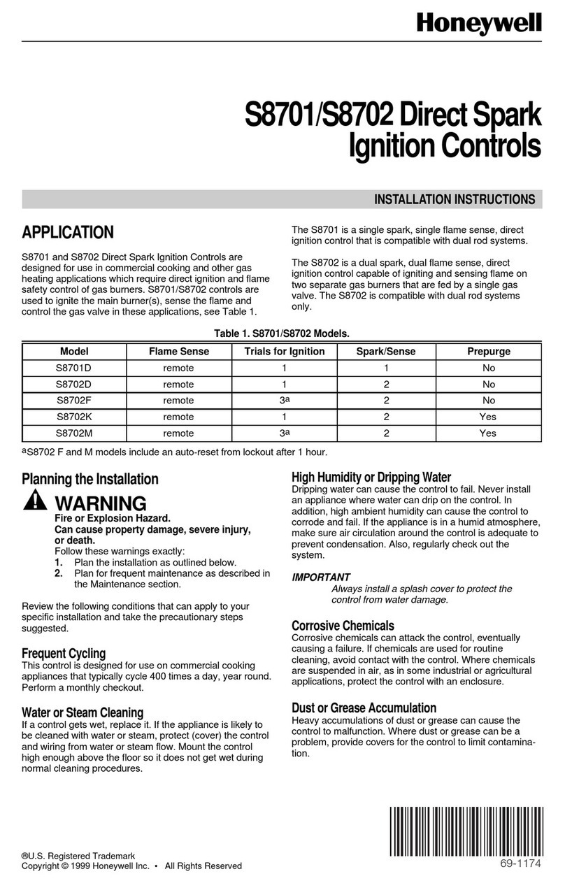 Honeywell S8701 User manual