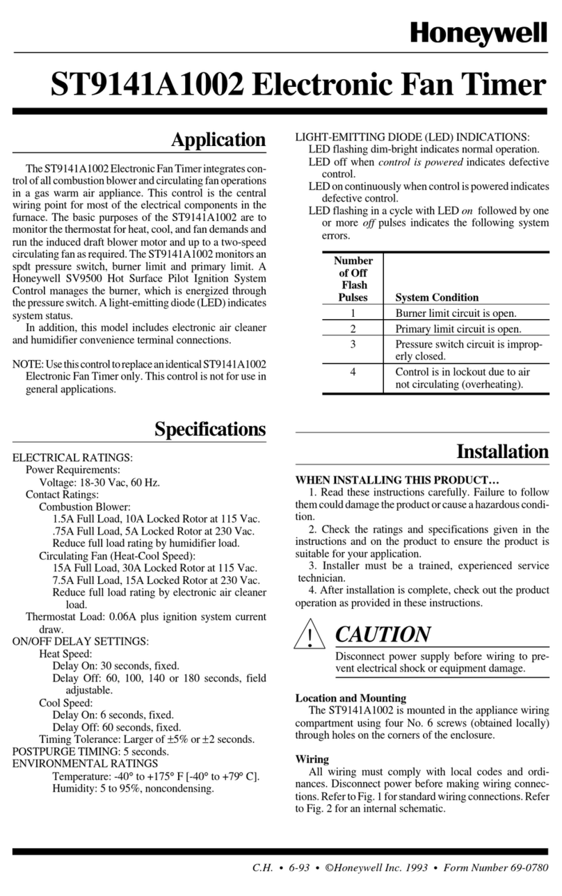 Honeywell ST9141A1002 User manual