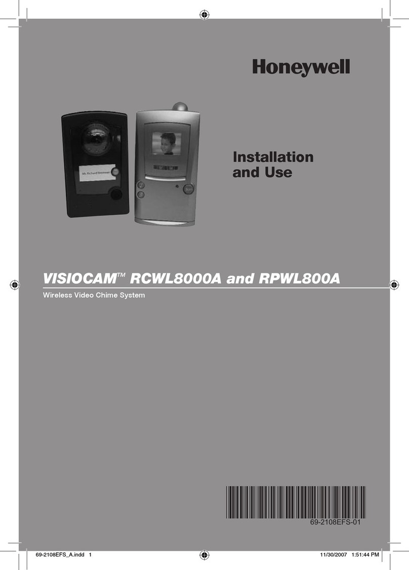 Honeywell VisioCam RCWL8000A Installation and use
