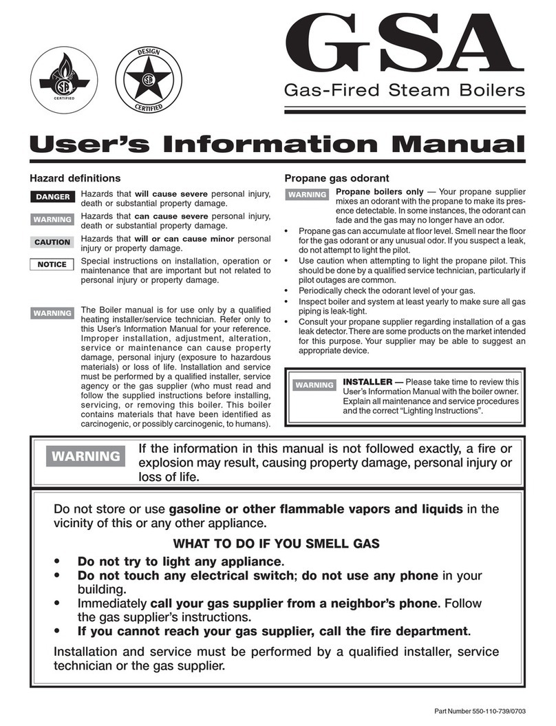 Williamson-Thermoflo RVGP User's information manual