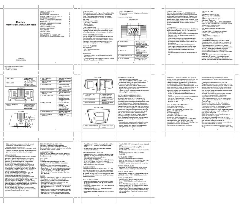Honeywell RC402W User manual Honeywell RC402W User manual