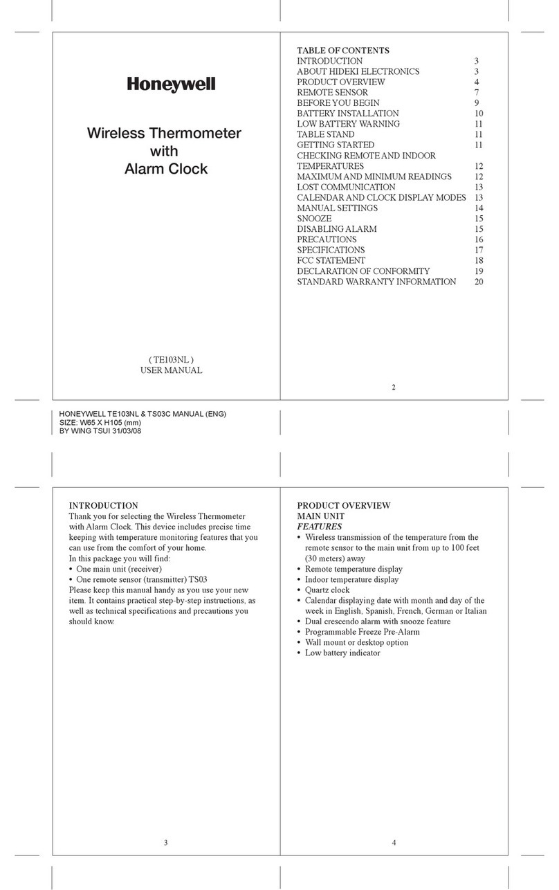 Honeywell TE103NL User manual