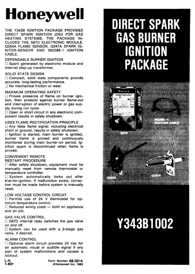 Honeywell Y343B1002 User manual