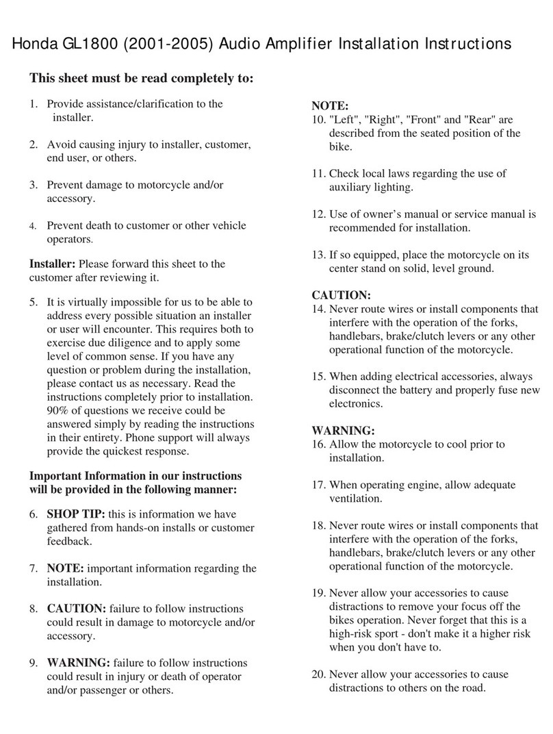 Bazooka GOLDWING GL1800 installation instructions