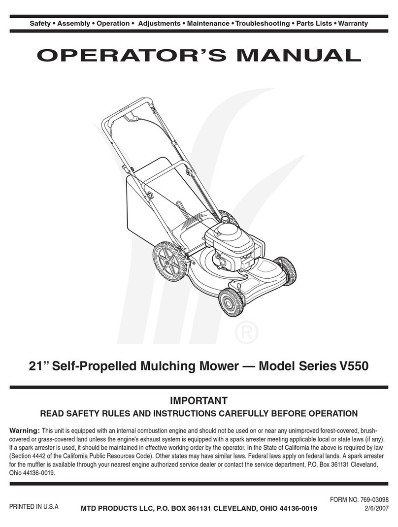 MTD V550 Series User manual