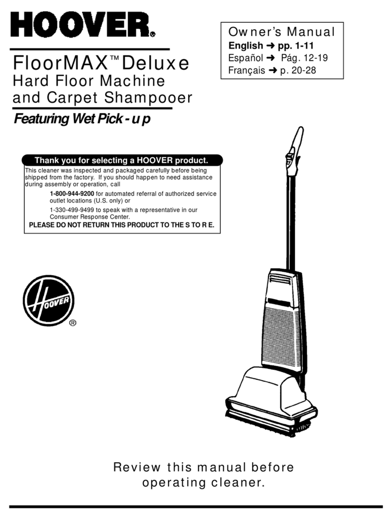 Hoover Carpet Cleaner User manual