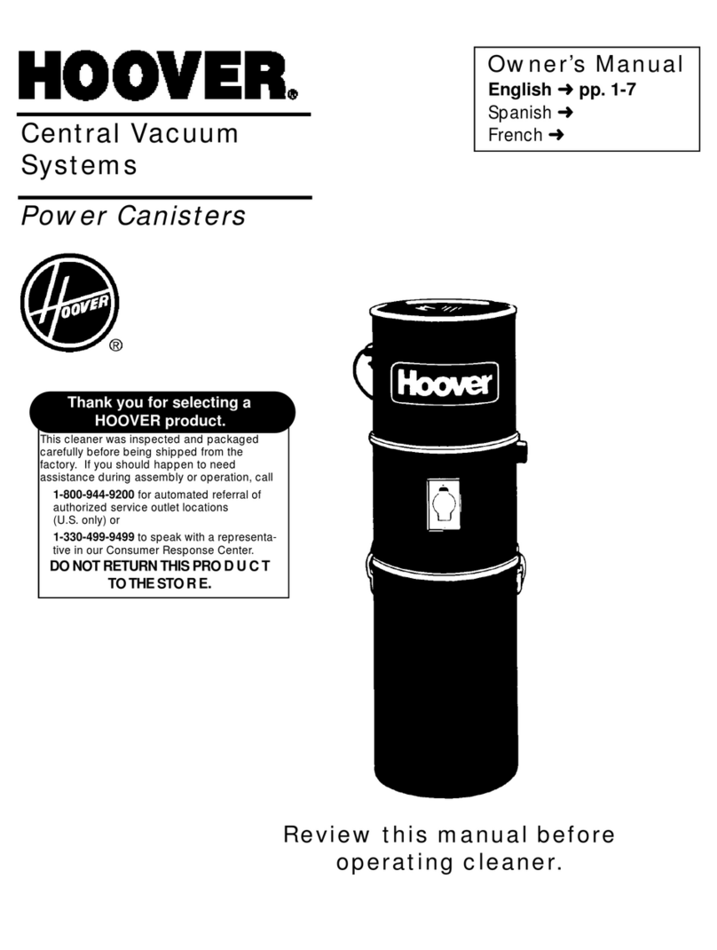 Hoover Central Vacuum Systems owner's manual