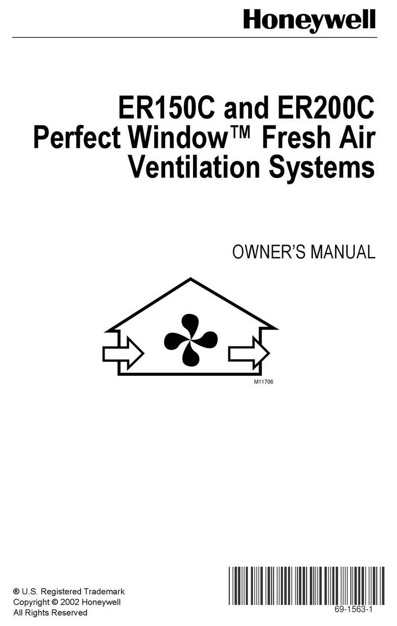 Honeywell PERFECT WINDOW ER150C User manual