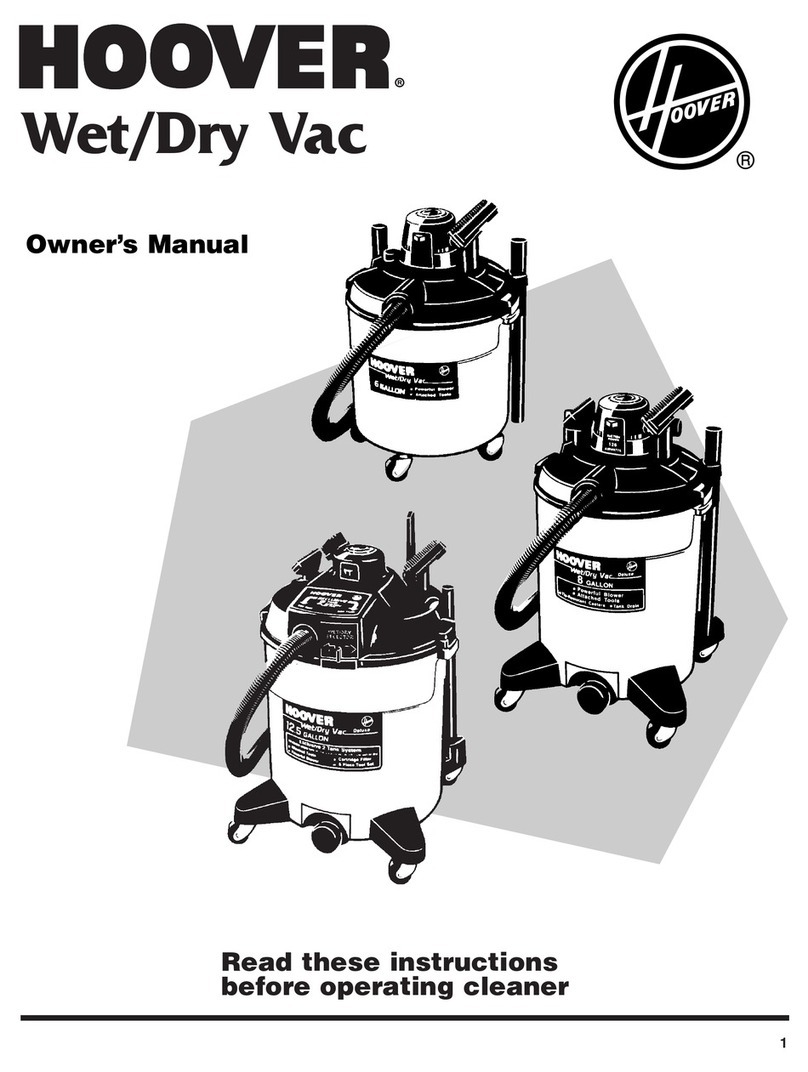 Hoover Wet/Dry Vacuum cleaner User manual