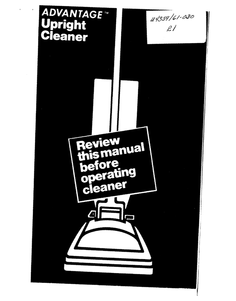 Hoover U4359 User manual