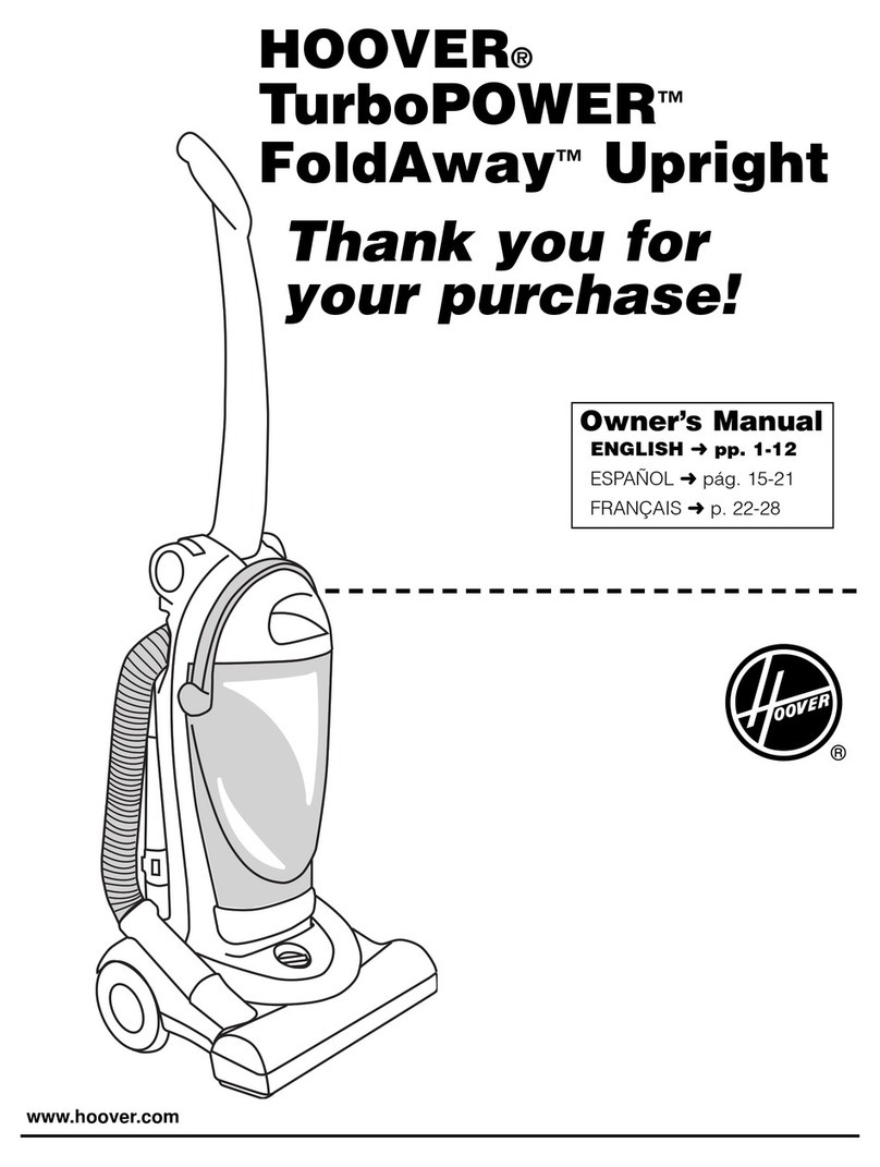 Hoover TurboPOWER Turbo POWER FoldAway Uprigh... User manual