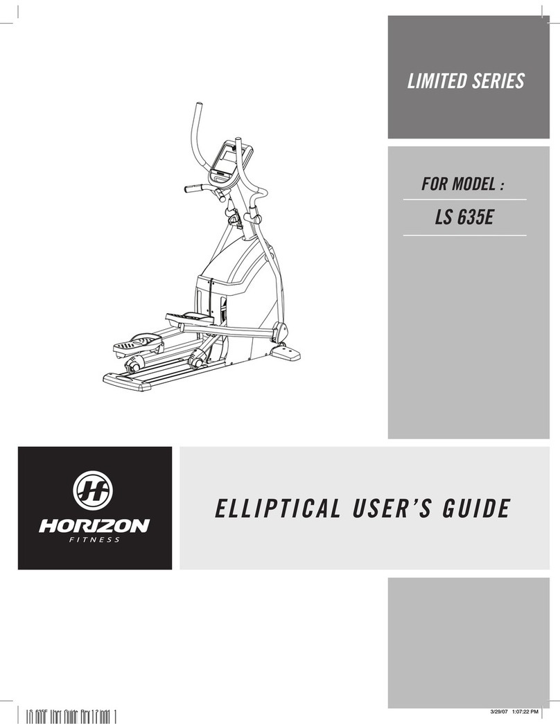 Horizon Fitness Elliptical LS 635E user guide