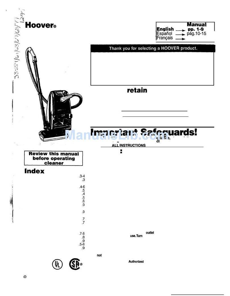 Hoover Power Nozzle User manual