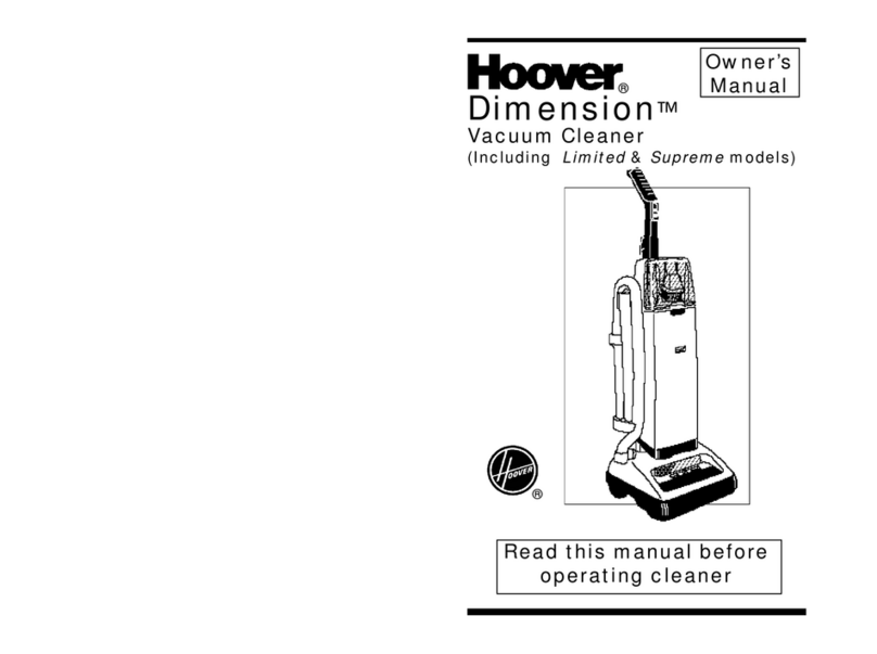 Hoover Limited User manual