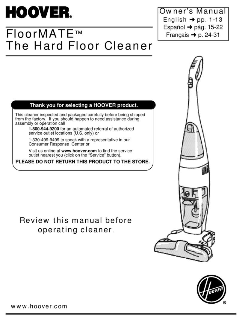 Hoover FloorMATE FloorMATETM The Hard Floor Cleaner User manual