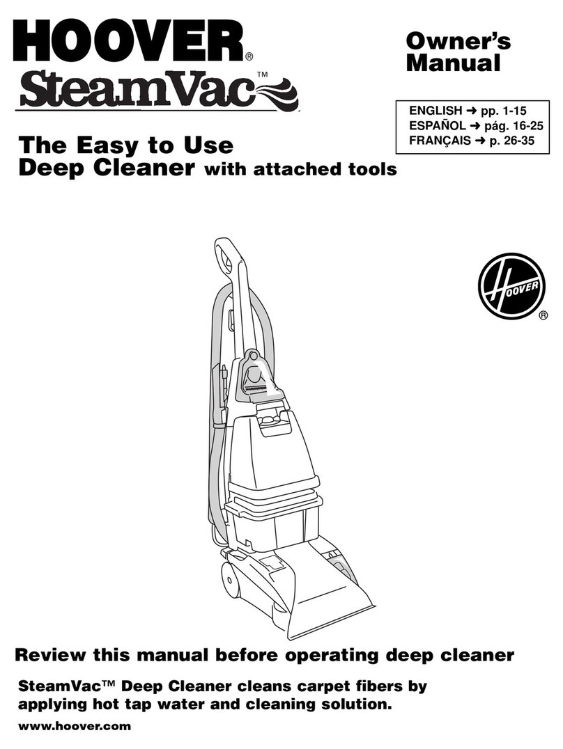 Hoover SteamVac F5906900 owner's manual