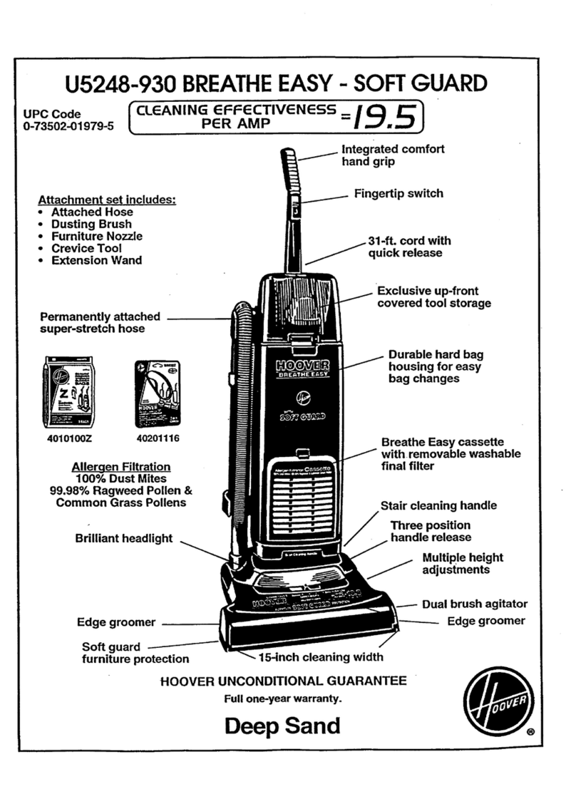 Hoover DEEP SAND U5248-930 User manual