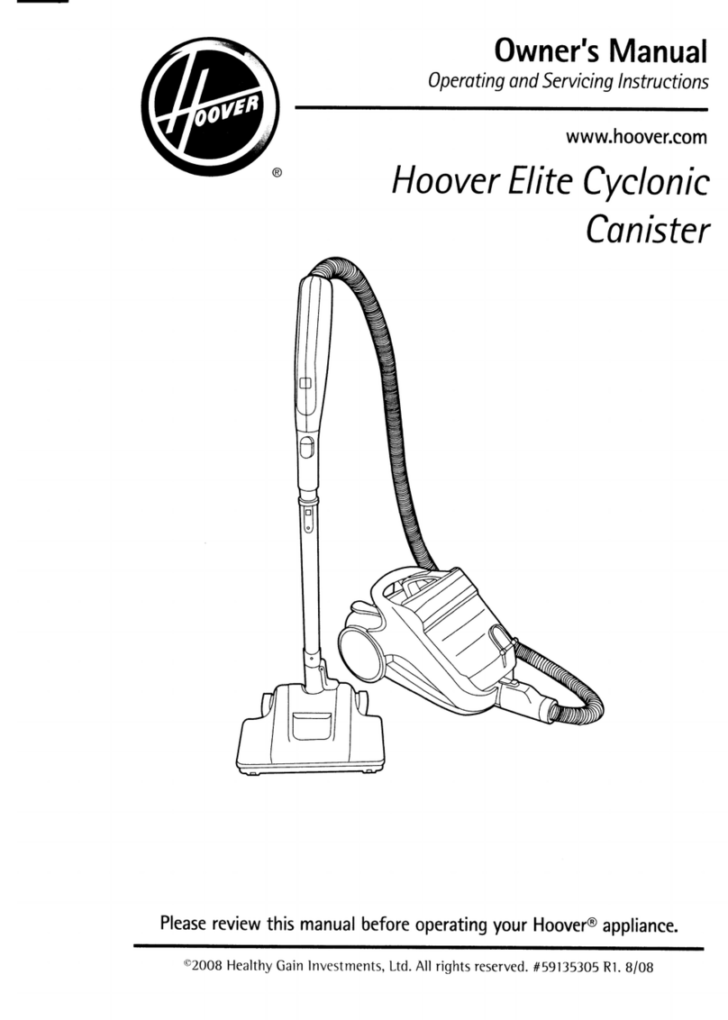 Hoover S3825 - Elite Cyclonic Bagless Canister... User manual