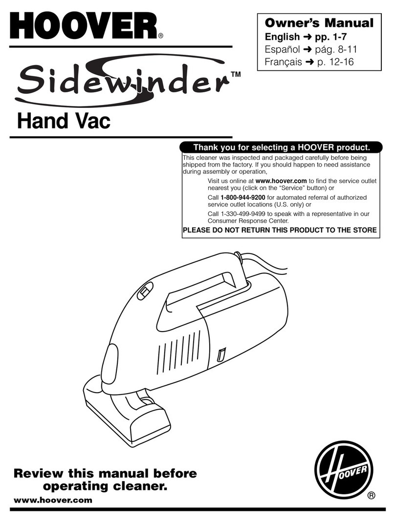 Hoover Sidewinder owner's manual