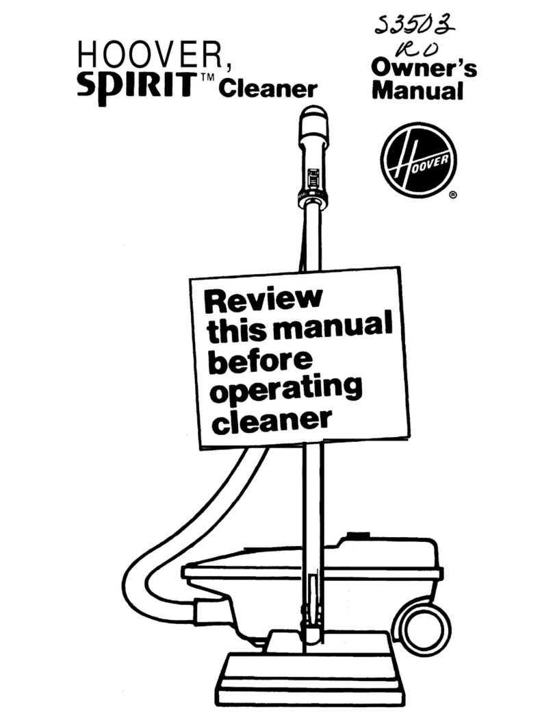 Hoover Spirit S3503 User manual