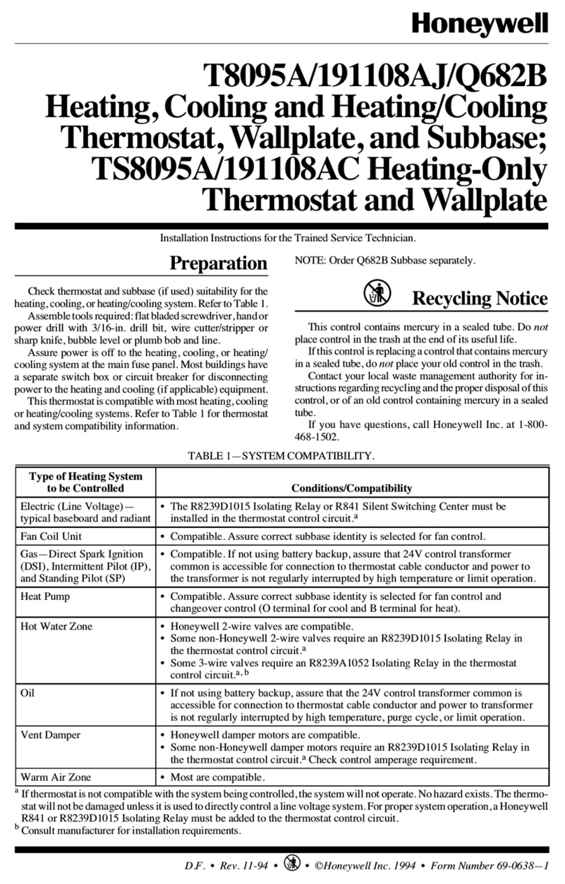 Honeywell 191108AC User manual