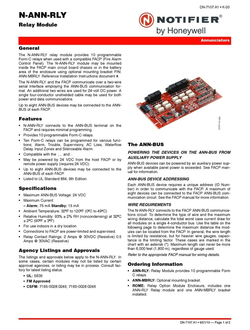 Notifier N-ANN-RLY product manual