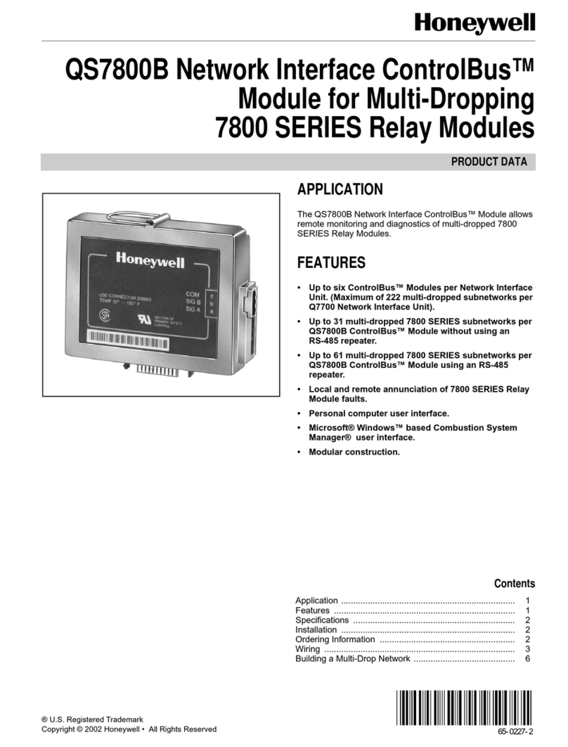 Honeywell CONTROLBUS QS7800B Operation manual