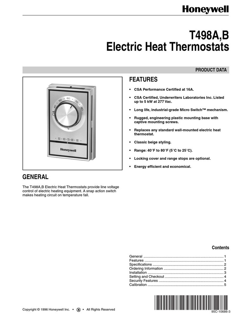 Honeywell T498A User manual