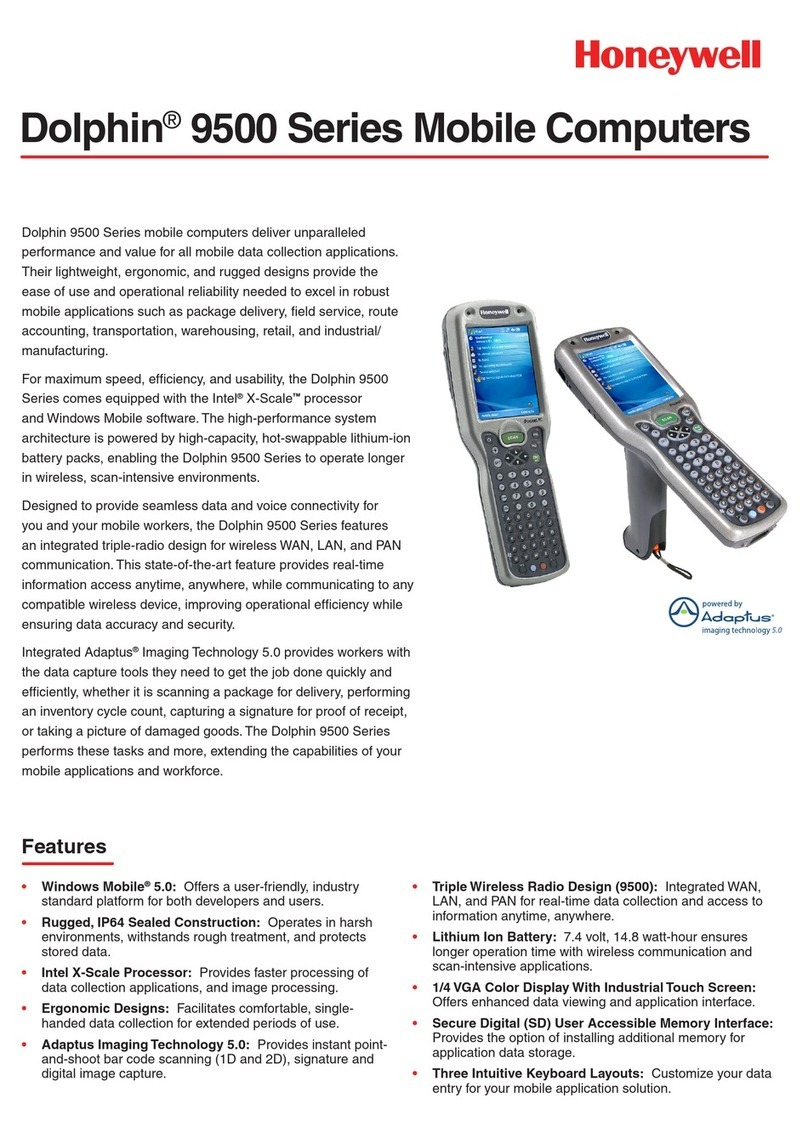 Honeywell Dolphin 9500 Series User manual