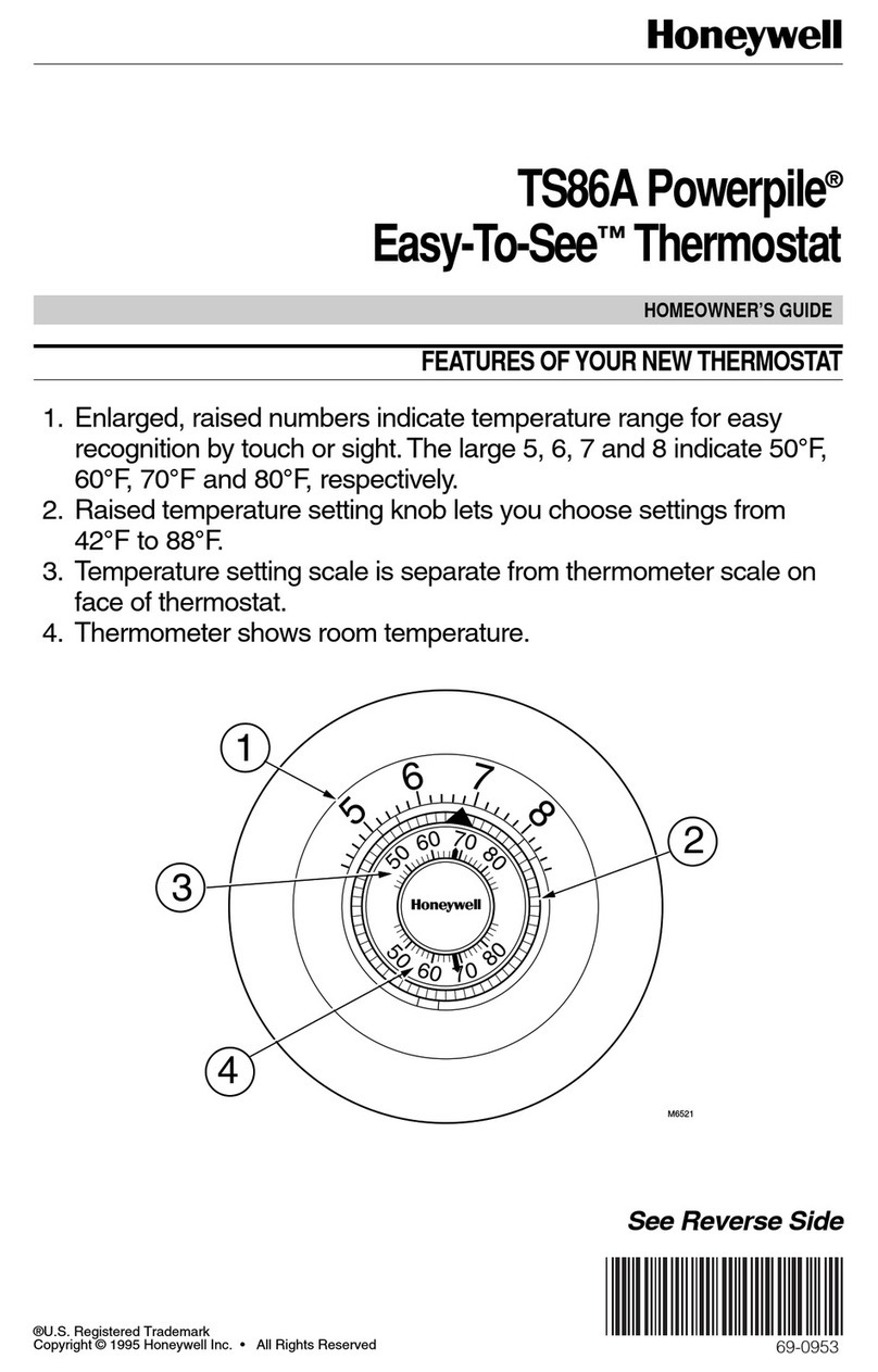 Honeywell Easy-To-See POWERPILE TS86A Homeowner's guide