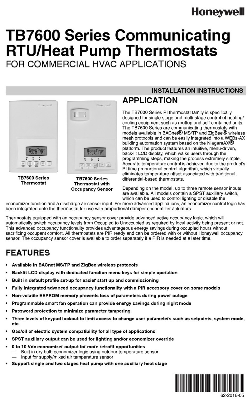 Honeywell TB7600 User manual