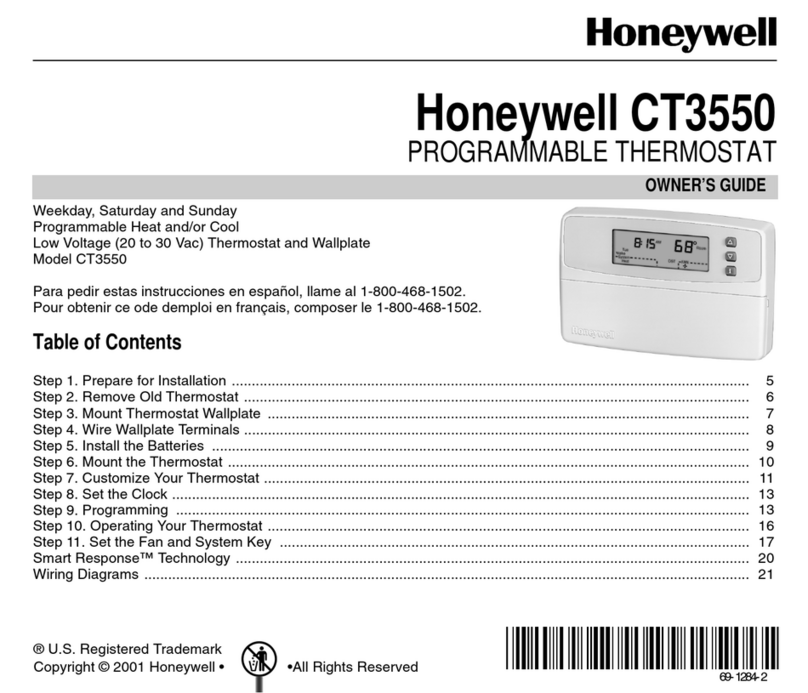 Honeywell CT3550 User manual