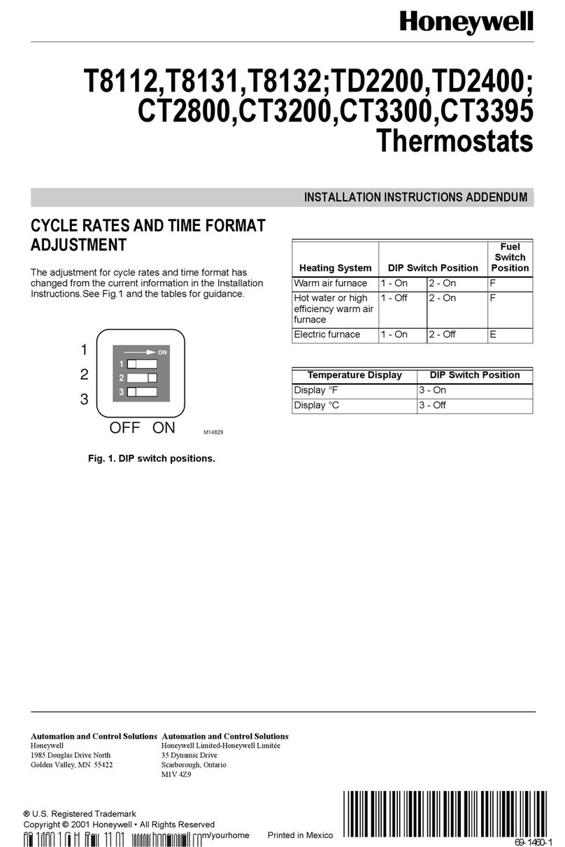 Honeywell MagicStat T8132 User manual
