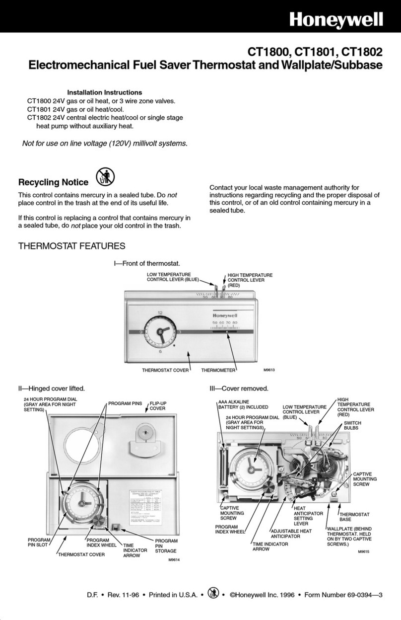 Honeywell CT1800 User manual