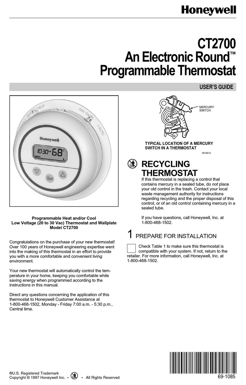Honeywell An Electronic Round CT2700 user guide