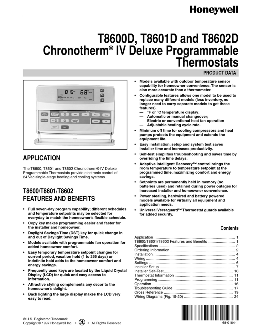 Honeywell T8600D Product data