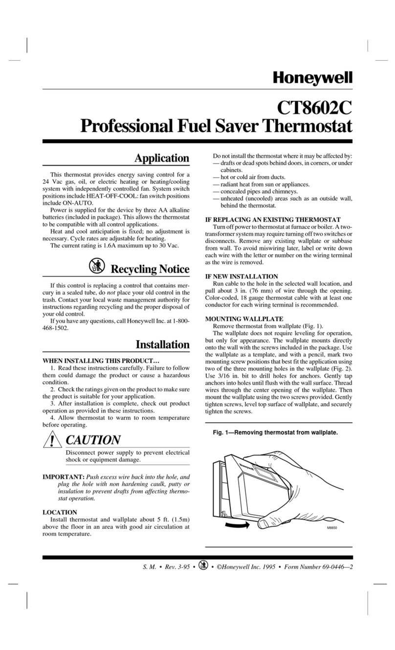 Honeywell CT8602C User manual Honeywell CT8602C User manual