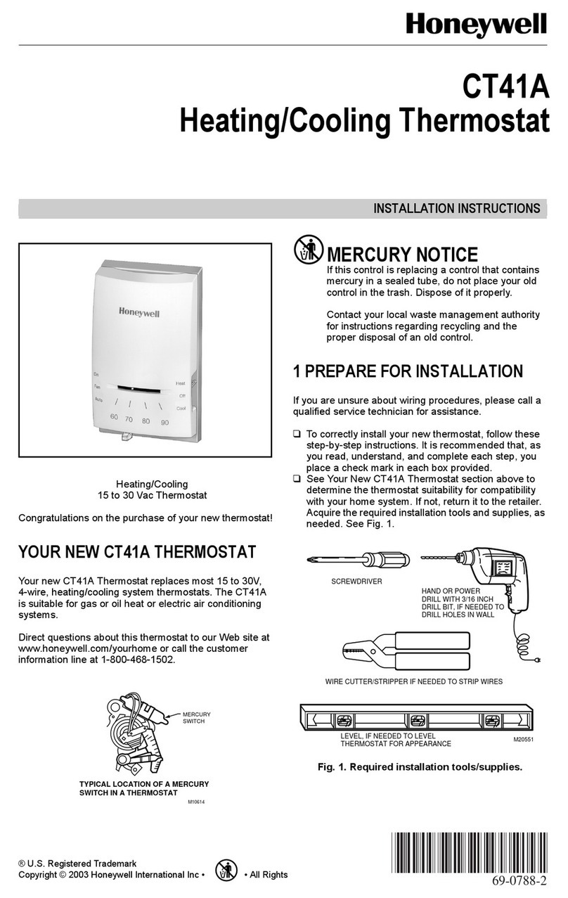 Honeywell CT41A User manual Honeywell CT41A User manual