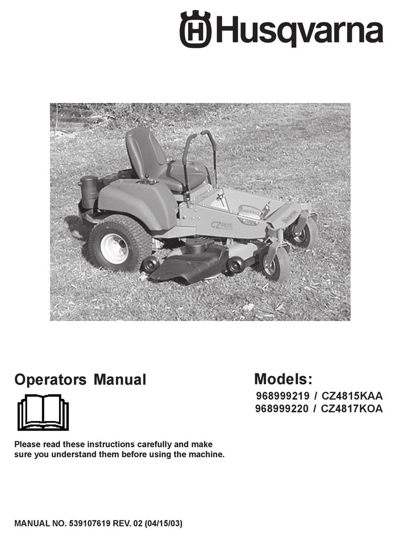 Husqvarna CZ4815KAA, CZ4817KOA Operator's manual