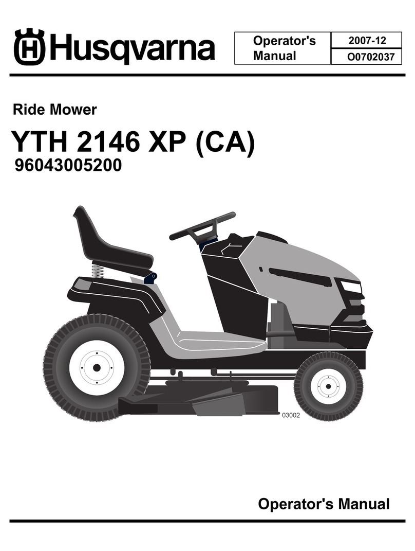 Husqvarna RIDE MOWER 96043005200 User manual
