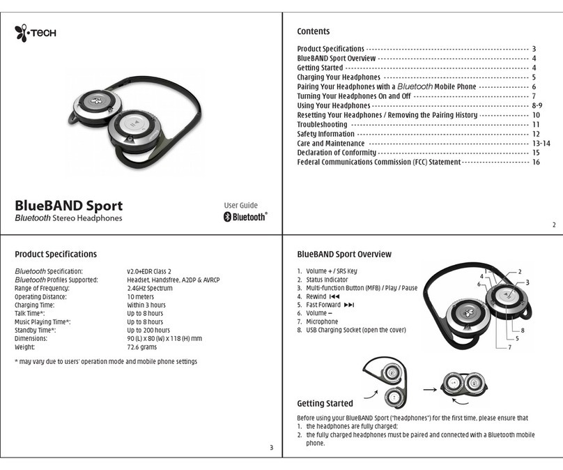 i. Tech Dynamic Bluetooth Stereo Headphone user guide