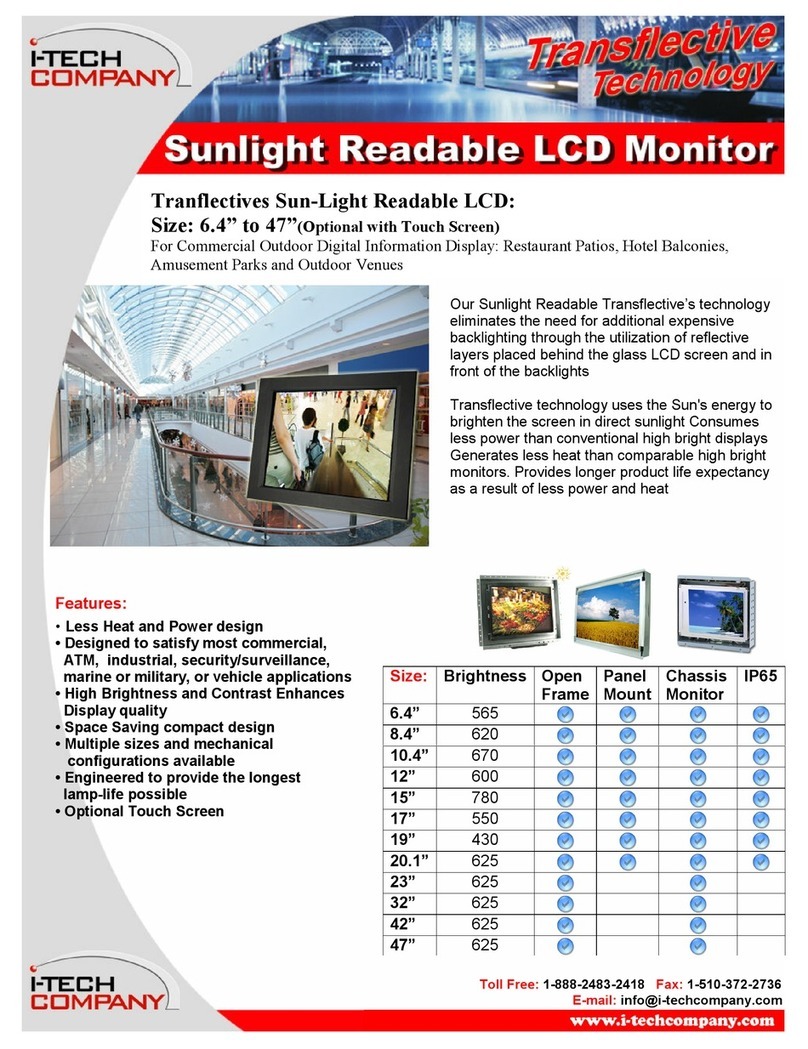 I-Tech Sunlight Readable LCD Monitor User manual