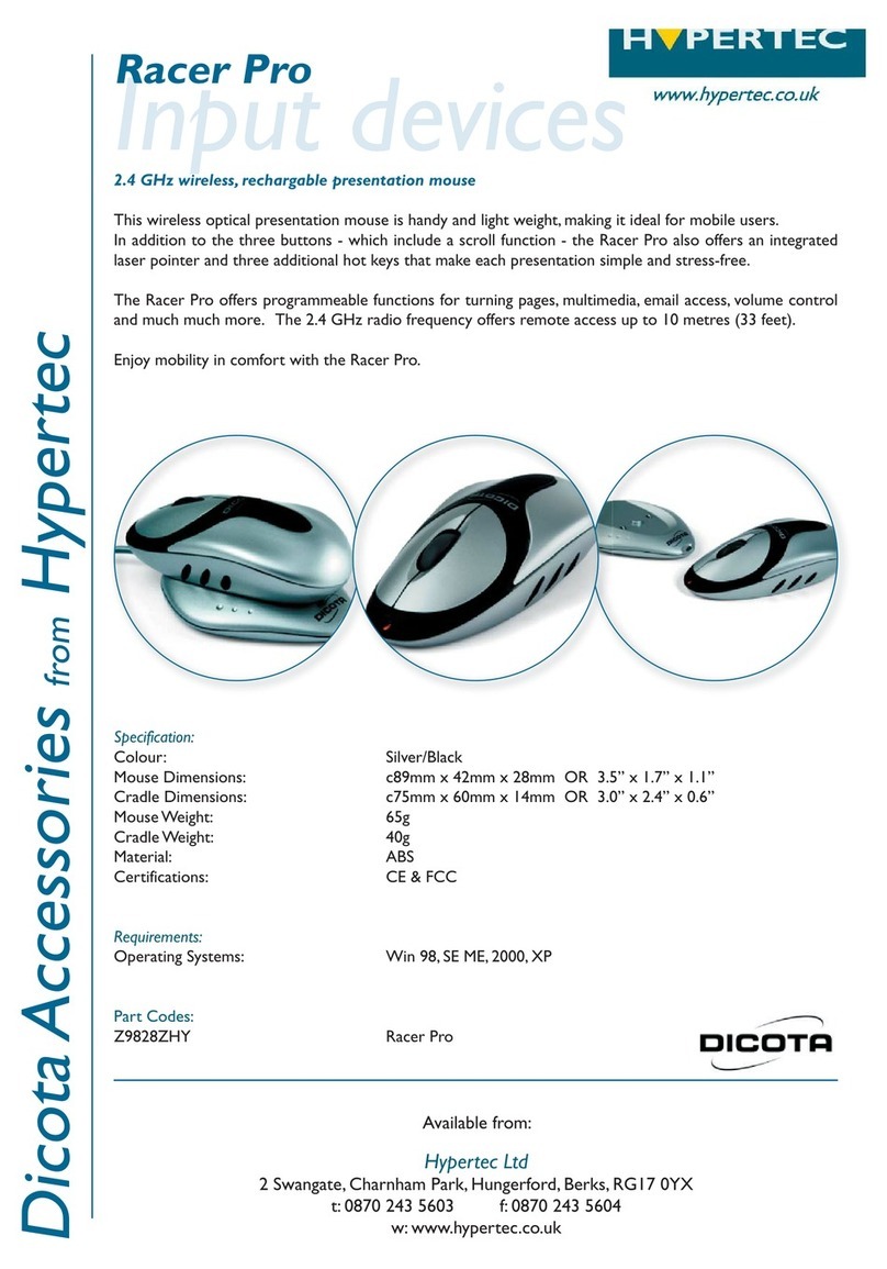 Hypertec Dicota Racer Pro Z9828ZHY User manual