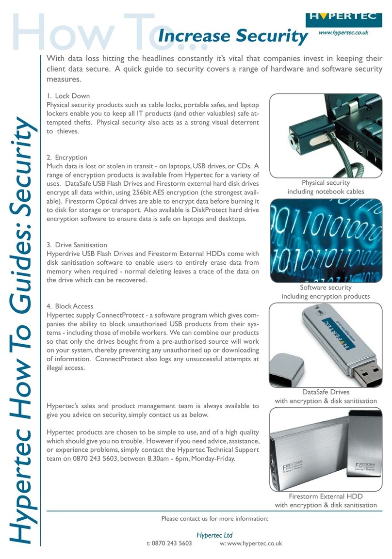 Hypertec Data Security Device Specification sheet