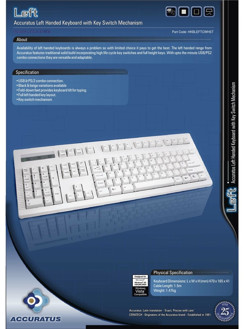 Ceratech HKBLEFTCWHST Specification sheet
