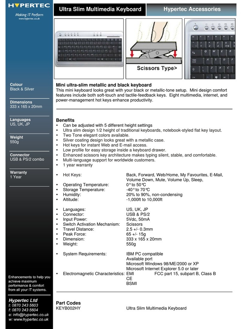 Hypertec KEYB002HY datasheet