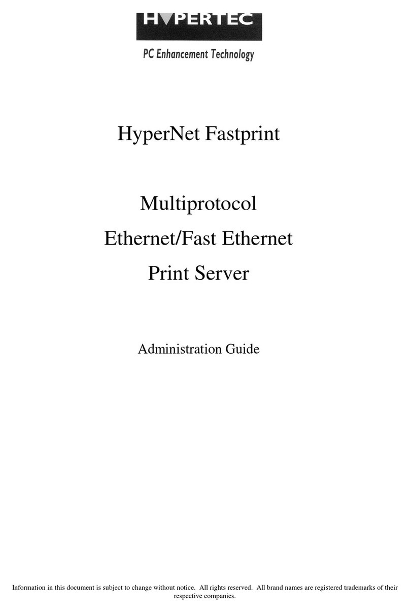 Hypertec FastPrint Multiprotocol Ethernet/Fast Ethernet Print... Administration guide
