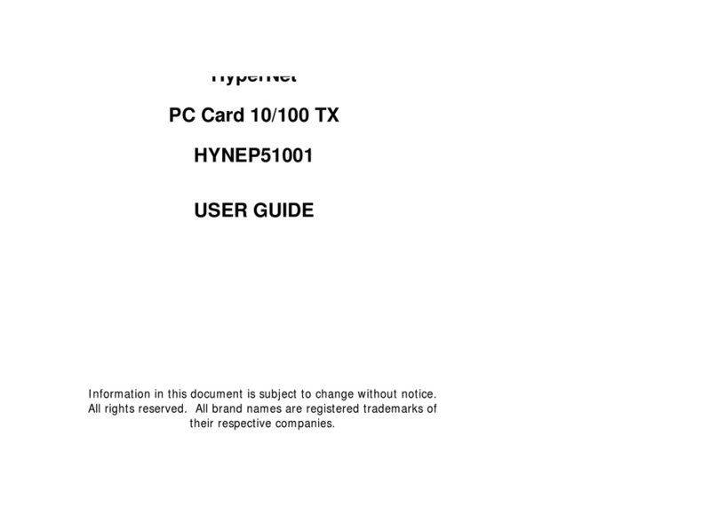 Hypertec PC Card 10/100 TX User manual