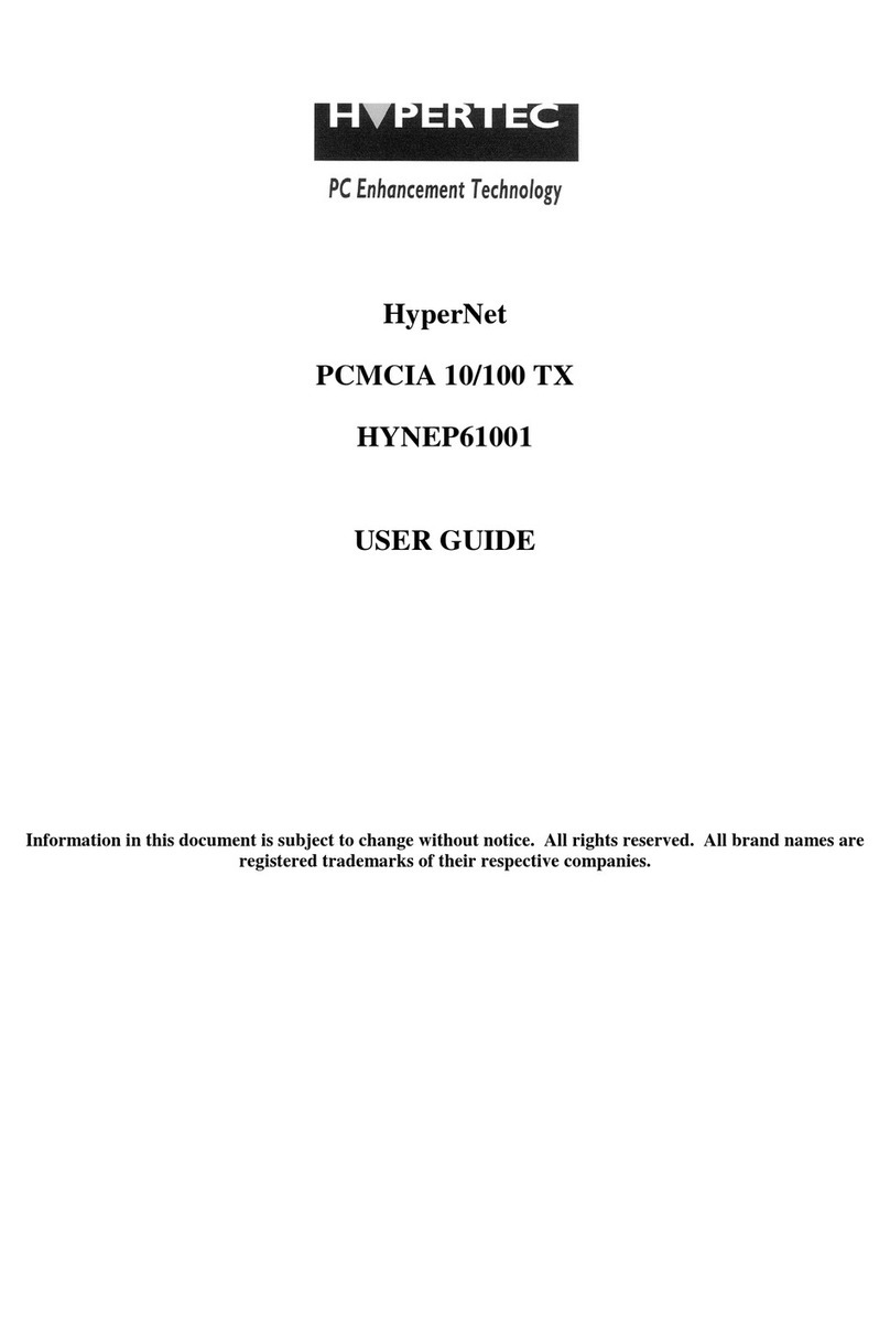 Hypertec HyperNet HYNEP61001 user guide Hypertec HyperNet HYNEP61001 user guide
